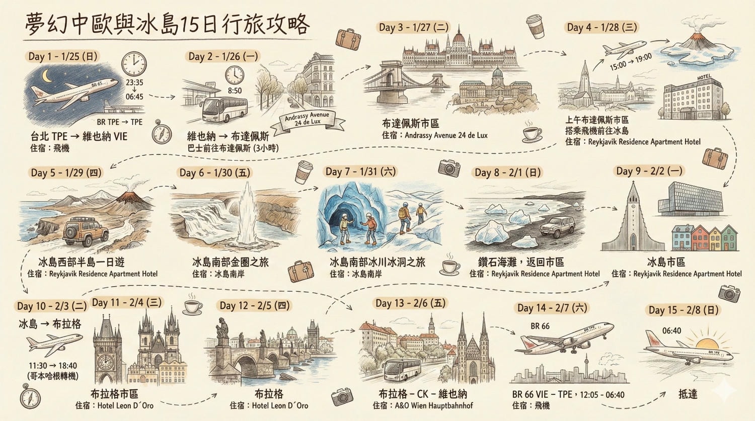 歐洲。匈牙利、冰島、捷克三國行程懶人包：跨國路線規劃、景點與交通全攻略